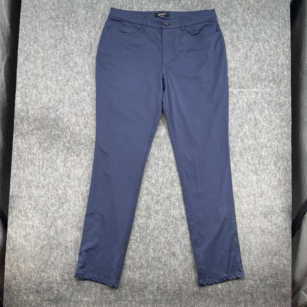 Quince Pants Mens 34x34 h Chino Navy Blue Performance Tech Slim Straight Stretch